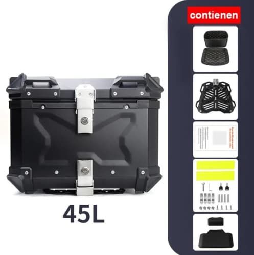 Maleta Moto Top Case Aluminio 45 litros
