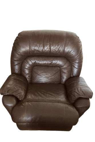 BERGERE SILLON RECLINABLE CUERO CAFE OSCURO