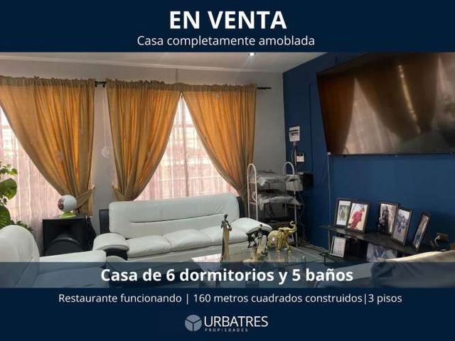 Venta de restaurante funcionando y casa sólida  equipada