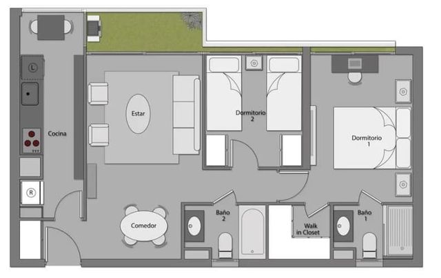 UF.3.090 VESPUCIO LAS TORRES,2 DORMITORIOS-2 BAÑOS