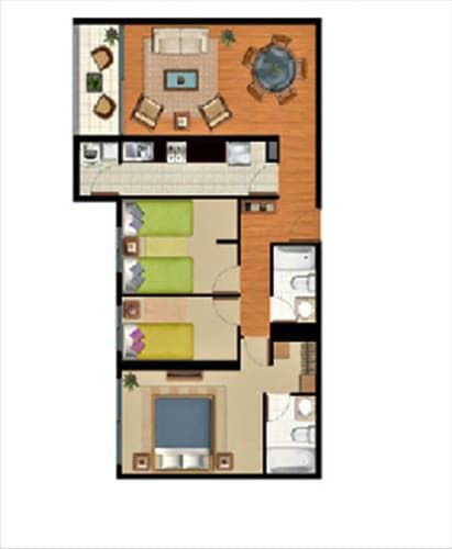 Luminoso depto. de 3D+2B+1Est y 69mts²,  Rupanco con Punta Arenas