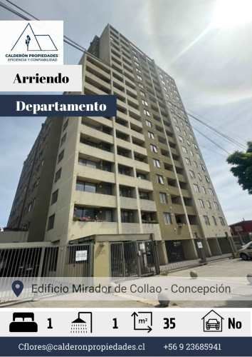 Arriendo Departamento – Edificio Mirador de Collao 1D+1B