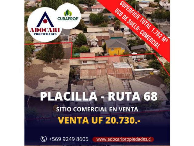 PLACILLA RUTA 68 - SITIO COMERCIAL - VENTA