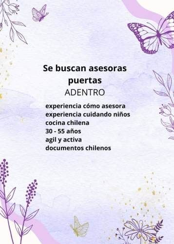 Asesora de hogar PUERTAS ADENTRO