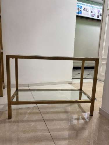 Mesa Rosen de vidrio templado y acero inoxidable