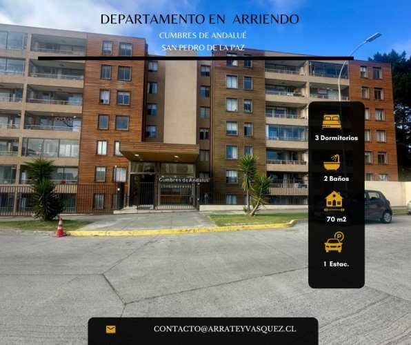 Arriendo Departamento 3 Dormitorios en Andalué