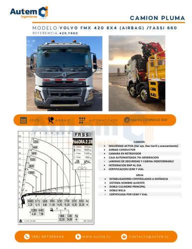 Arriendo Camión Pluma 14 ton acreditado Diario/ Mensual con y sin operador – AUTEM Ingenieros