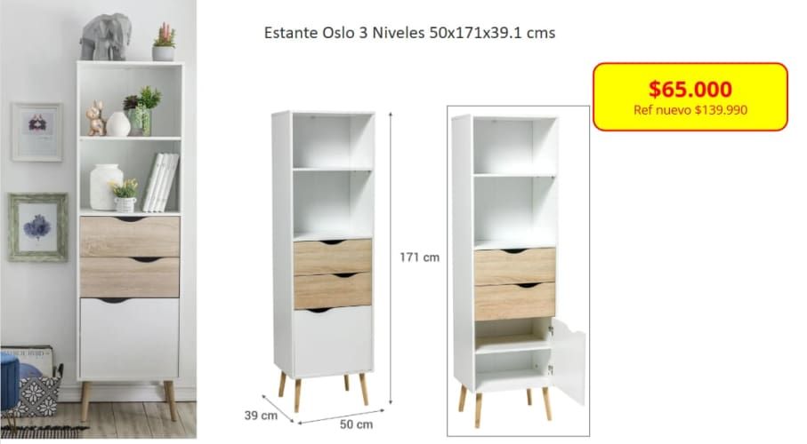 Estante Oslo Tvilum 3