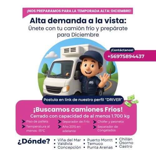 Chofer con Camión FRIO