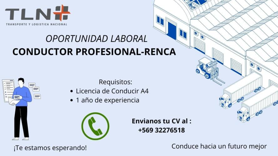 CONDUCTOR RECAUDADOR - RENCA