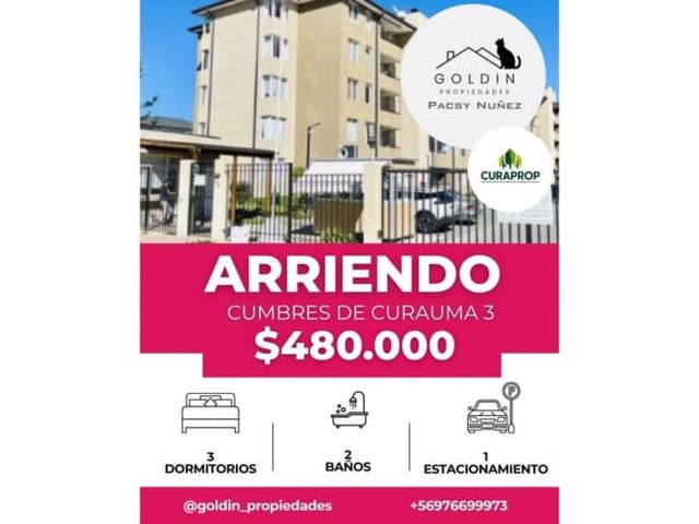ARRIENDO AMPLIO DEPARTAMENTO EN PLACILLA