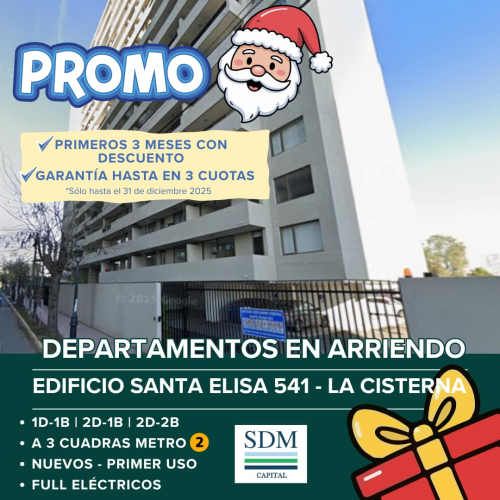 ARRIENDO DPTO NUEVO, LA CISTERNA  PROMOCION DICIEMBRE