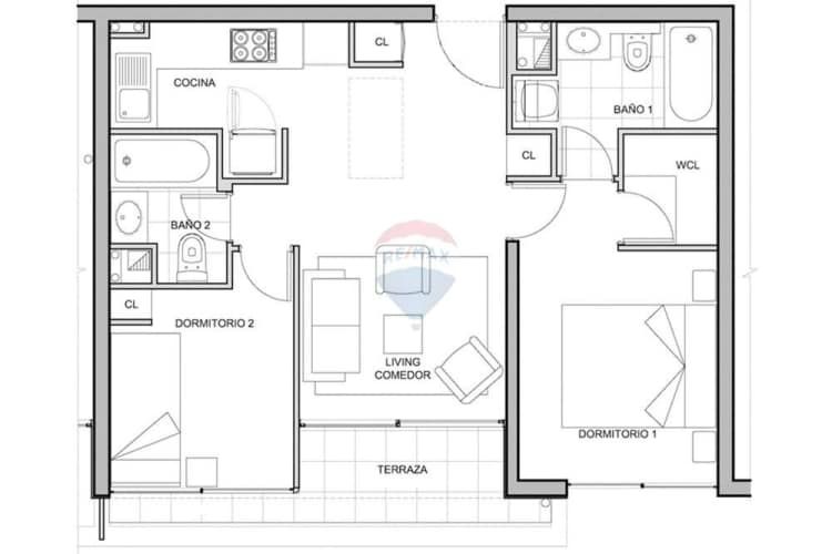 Depto 2d-2b en independencia con terraza