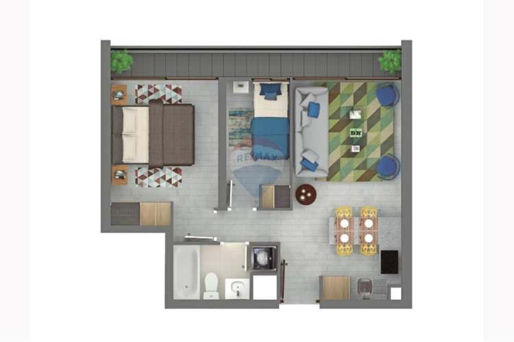 Vista panorámica y laguna navegable - 2d/1b/1e