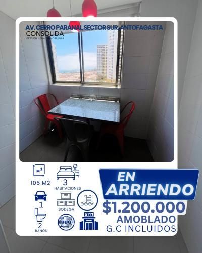 SE ARRIENDA DEPARTAMENTO,  Avenida Cerro Paranal, SECTOR SUR DE ANTOFAGASTA