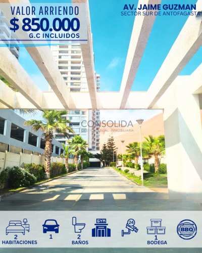 DEPARTAMENTO EN ARRIENDO  SECTOR SUR DE ANTOFAGASTA