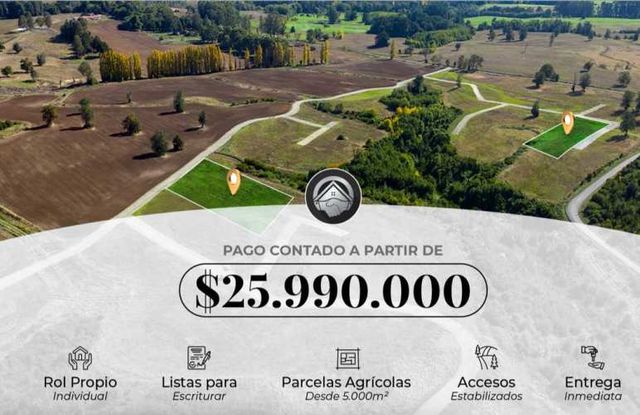 OSORNO OFERTA PARCELAS ORILLA DE RUTA PÚBLICA (129874)