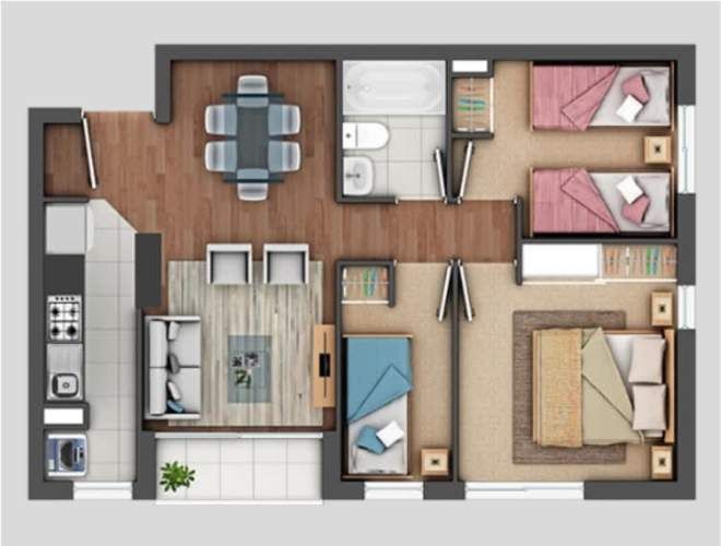 Lindo depto 3er piso  3d - 1b - 1e excelente ubicación