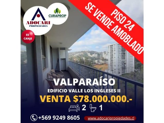 VALPARAÍSO - EDIFICIO VALLE LOS INGLESES II - 2D 1B