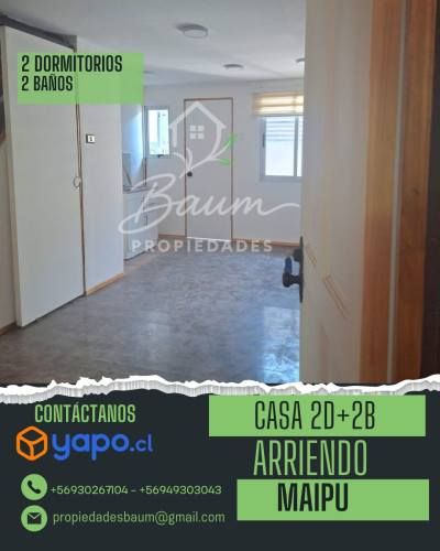 Arriendo casa interior Maipú
