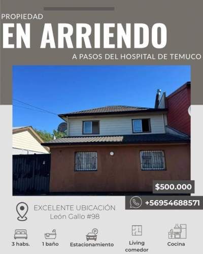 Casa Cómoda central a pasos del hospital regional de Temuco