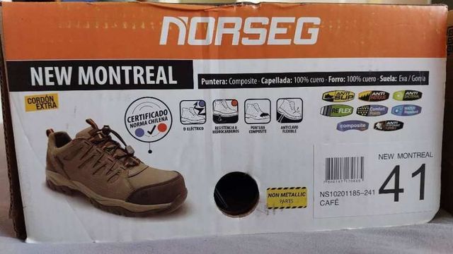 Zapato de Seguridad New Montreal Calzado de Seguridad Hombre Norseg,talla 41
