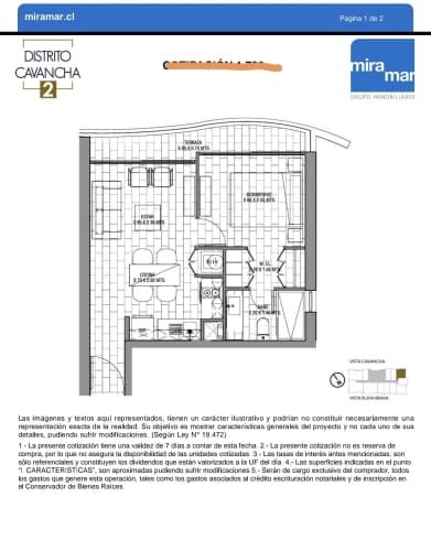 Venta Cesión, Reserva o Pie de Departamento 1D – Distrito Cavancha2