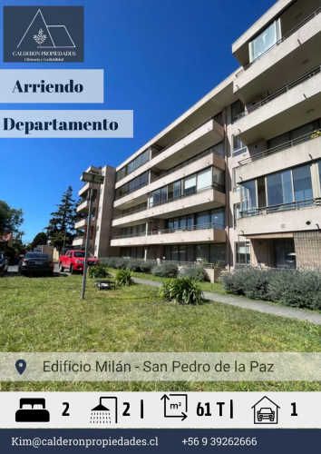 Arriendo departamento en Huertos familiares edificio Milán 2D+2B+1E