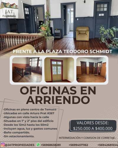 OFICINAS EN ARRIENDO.- CENTRO DE TEMUCO