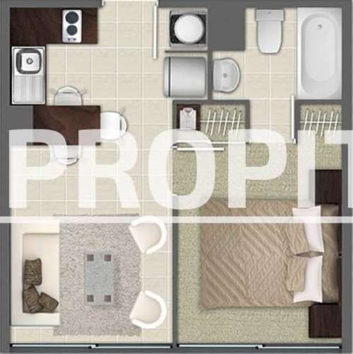 Depto 1Hab+1Bañ Piso 22 Metro Las Rejas E Central