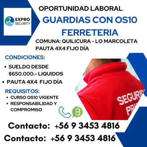 guardia os10 ferreteria quilicura lo marcoleta