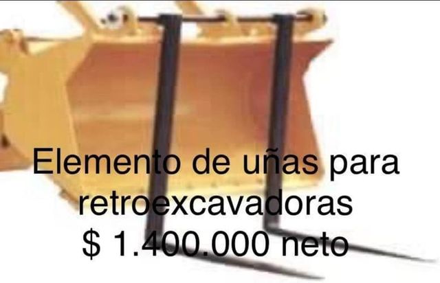 Uñas al balde de retroexcavadora