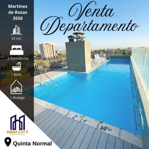 Departamento VENDO ESTUPENDO DEPTO 2D,1B, 1BOD, 35M2 QUINTA NORMAL