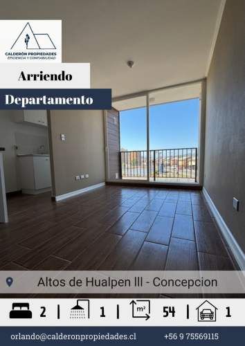 Se arrienda hermoso departamento en condominio Altos de Hualpén  - Sector La Floresta