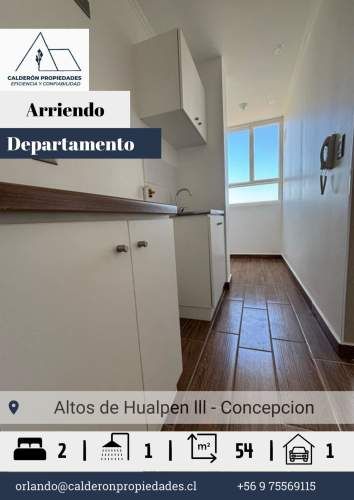 Se arrienda hermoso departamento en condominio Altos de Hualpén  - Sector La Floresta