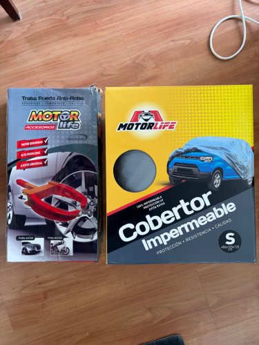 Cobertor Impermeable y Traba Ruedas, Marca Motor Life - Metro Quilín