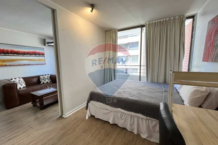 Amoblado 1d+1b+1e+1b. metro s. lucía