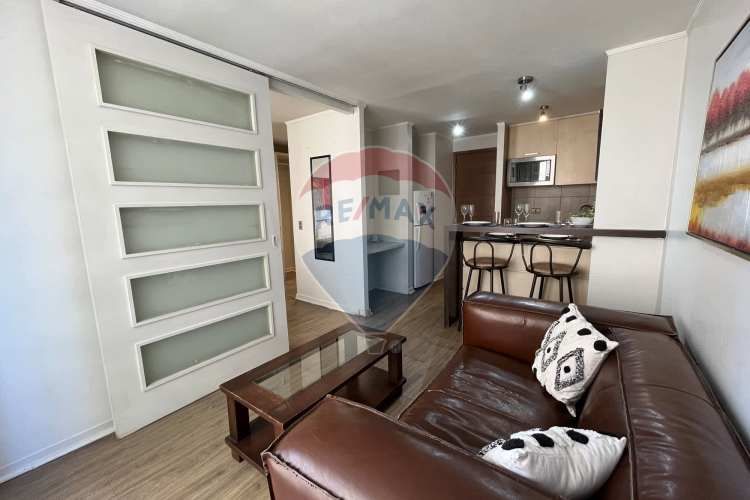 Amoblado 1d+1b+1e+1b. metro s. lucía