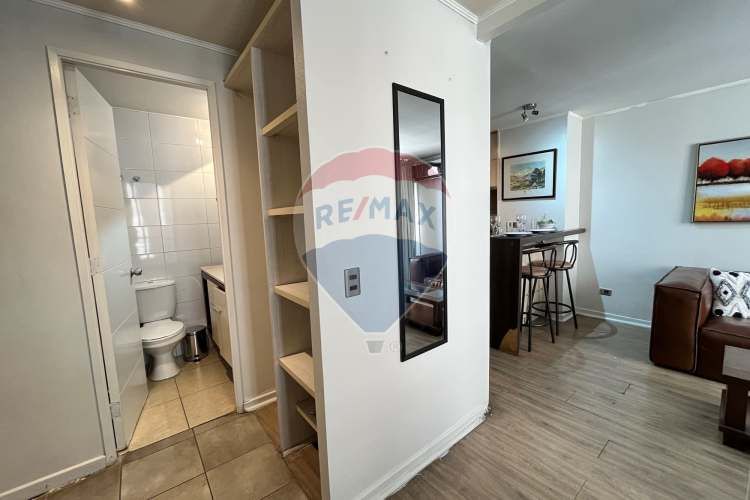 Amoblado 1d+1b+1e+1b. metro s. lucía