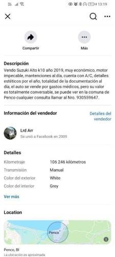 Se vende Suzuki Alto k10