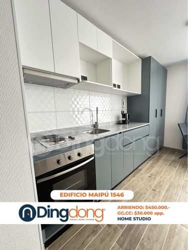 Nuevo y Amplio Depto. Estudio amoblado en Arriendo