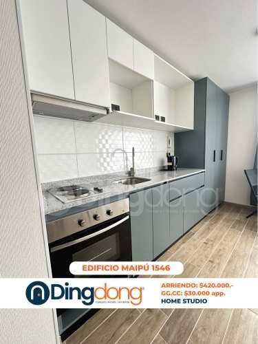 Nuevo y Amplio Depto. Estudio amoblado en Arriendo