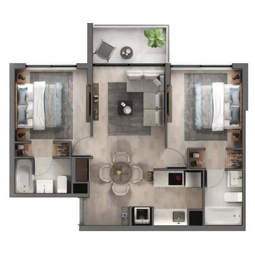 Entrega 2028 Mariposa 2D/2B: Pie en 60 Cuotas / Sa