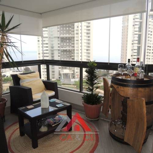 DEPARTAMENTO PRACTICAMENTE NUEVO EN CONCON 2 DORM 2 BAÑOS