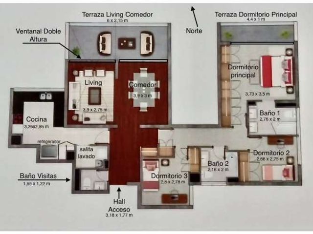 Estupendo Departamento 3D/3B Cristobal Colon y M. A. Pinzon