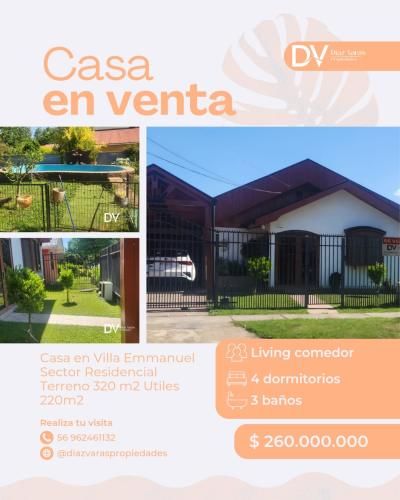 Vendo Casa Villa Emmanuel