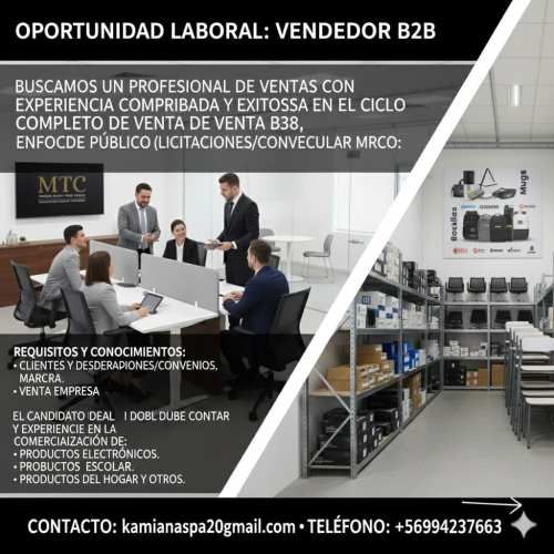 Buscamos profesional de ventas con experiencia comprobada