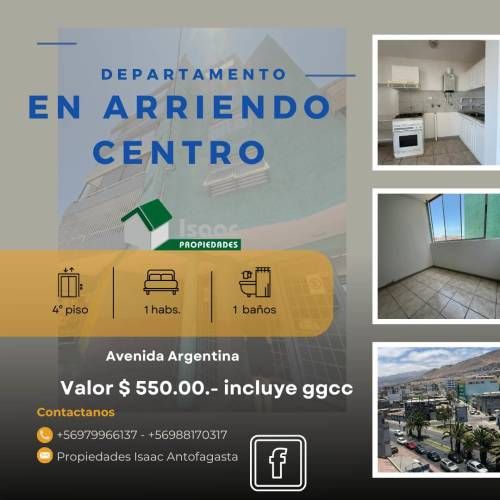 Departamento sector centro 1 dormitorio