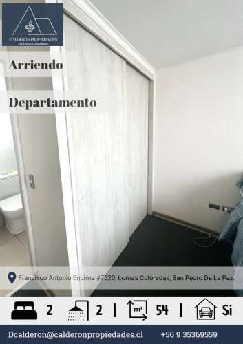 Hermoso departamento en arriendo Lomas Coloradas 2D+2B+1E