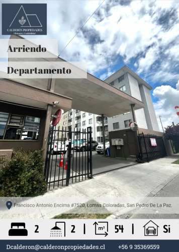 Hermoso departamento en arriendo Lomas Coloradas 2D+2B+1E